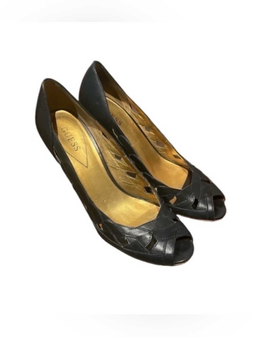 GUESS Open Toe Heels With Cutout Detailing